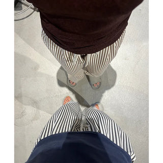 Cotton striped pants