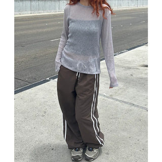 Sheer, languid long sleeveless top