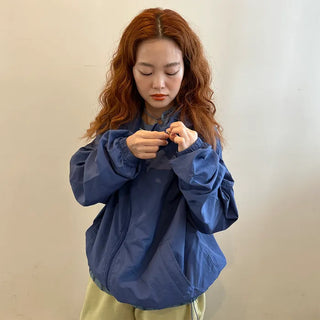 (Unisex) Nylon Hooded Zip-Up