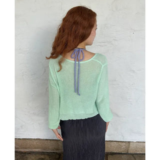 Sheer cropped cardigan