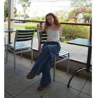 Dot Cap Sleeve Top