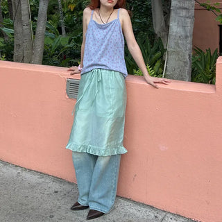 Layered ruffle skirt