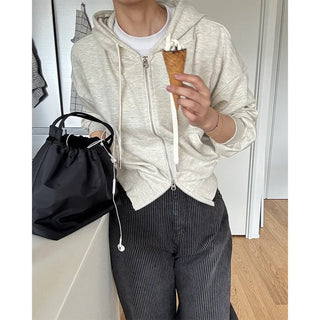 Lightweight cropped hoodie