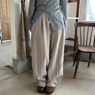 Striped Banding Pants