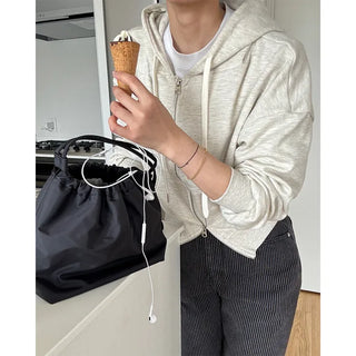 Lightweight cropped hoodie