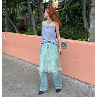 Layered ruffle skirt
