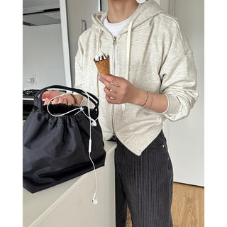 Lightweight cropped hoodie