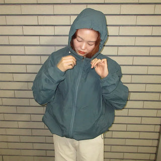 (Unisex) Nylon Hooded Zip-Up