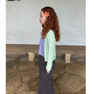Sheer cropped cardigan