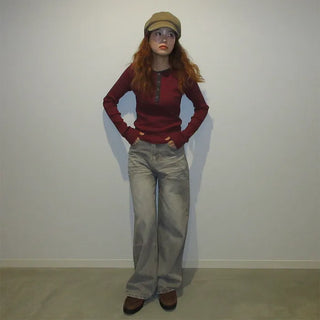 Smoky Wide Denim Pants