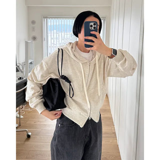 Lightweight cropped hoodie