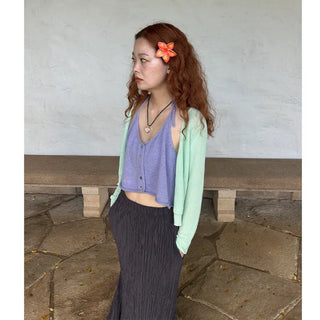Sheer cropped cardigan