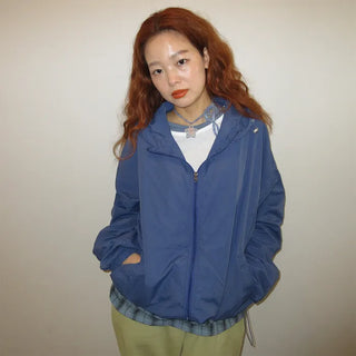 (Unisex) Nylon Hooded Zip-Up