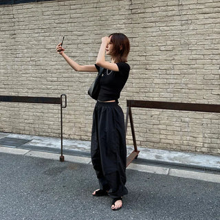 Hearts Nylon Banding Pants