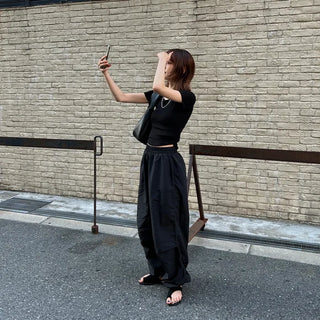 Hearts Nylon Banding Pants