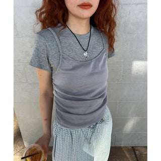 Layered camisole t-shirt