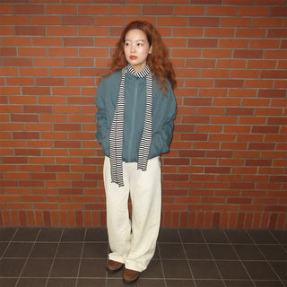 Cotton straight-fit pants