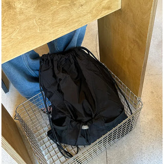 Mesh string drawstring backpack