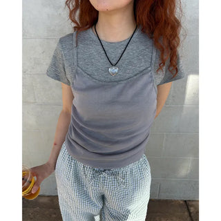 Layered camisole t-shirt