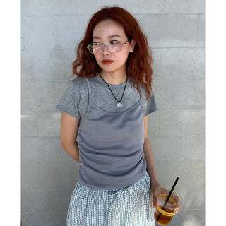 Layered camisole t-shirt
