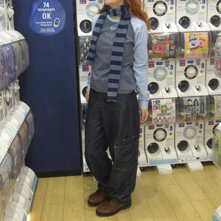 Pocket wide denim pants