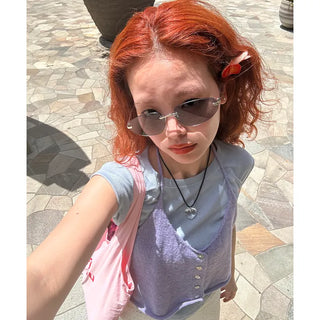 Cropped basic T-shirt
