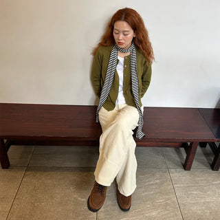 Cotton straight-fit pants