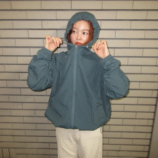 (Unisex) Nylon Hooded Zip-Up