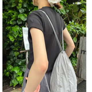 Mesh string drawstring backpack