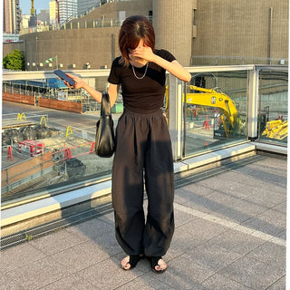 Hearts Nylon Banding Pants