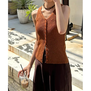 Glossy Brown Ball Necklace