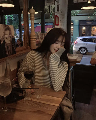 Striped sweatshirt knit - 2 colors