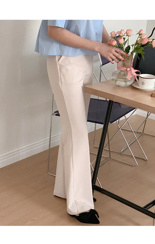 Bootcut slim slacks