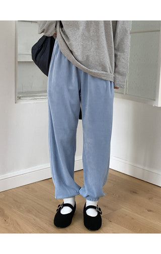 Velour jogger pants