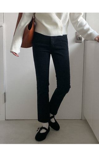 Fleece-lined straight pants