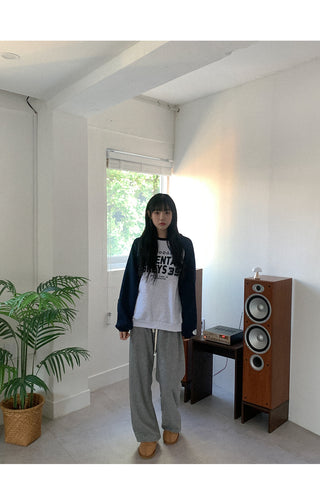 [Fleece-lined] Elastic waist pants