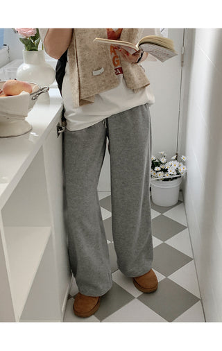 Fleece elastic waist pants