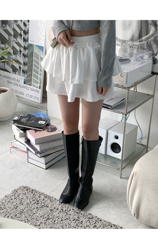 Tiered skirt mini skirt