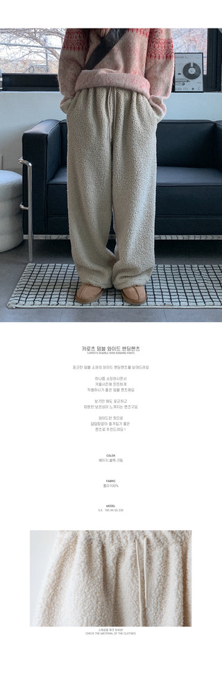 Dumble Wide Waist Elastic Pants