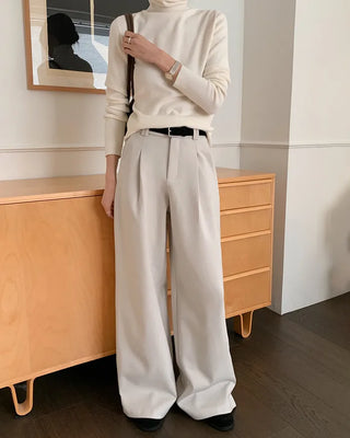 Basic slacks with pleats