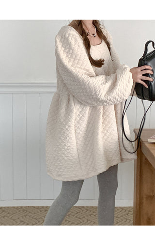 Square quilted mini dress