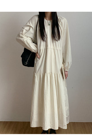 Shirred long dress