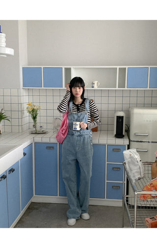 Denim Wash Overroll Pants