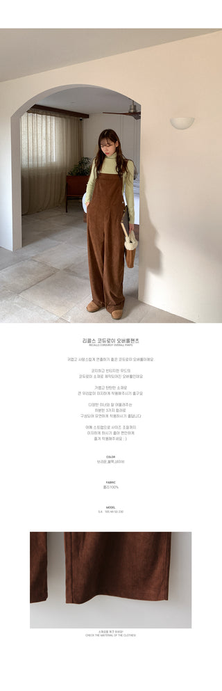 Corduroy overalls
