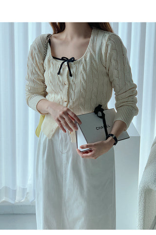 Cable cardigan