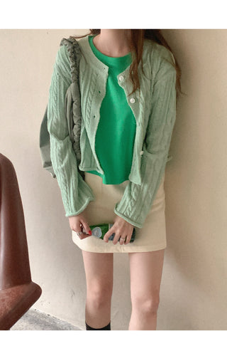 Twisted Boucle Cardigan