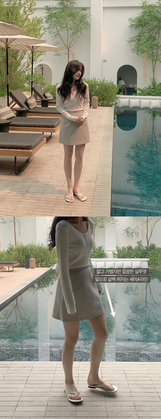 Auto Gray Mini Skirt (Set-up) - 4 sizes