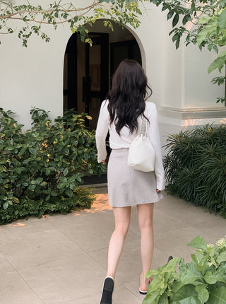 Auto Gray Mini Skirt (Set-up) - 4 sizes