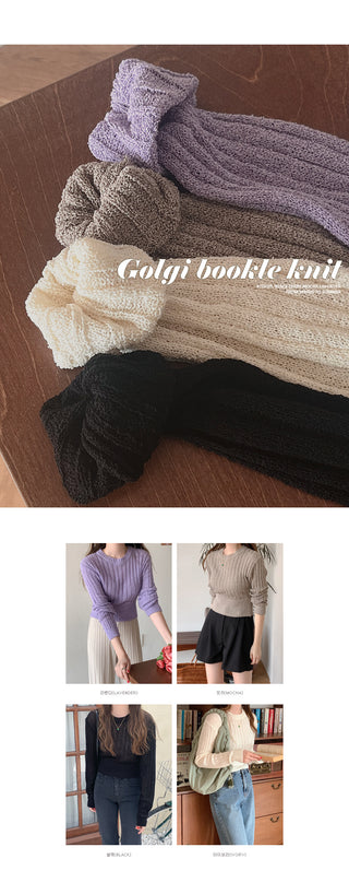 Thick ribbed knit sweater