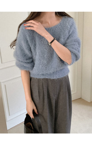 Pastel Square Neck Knit